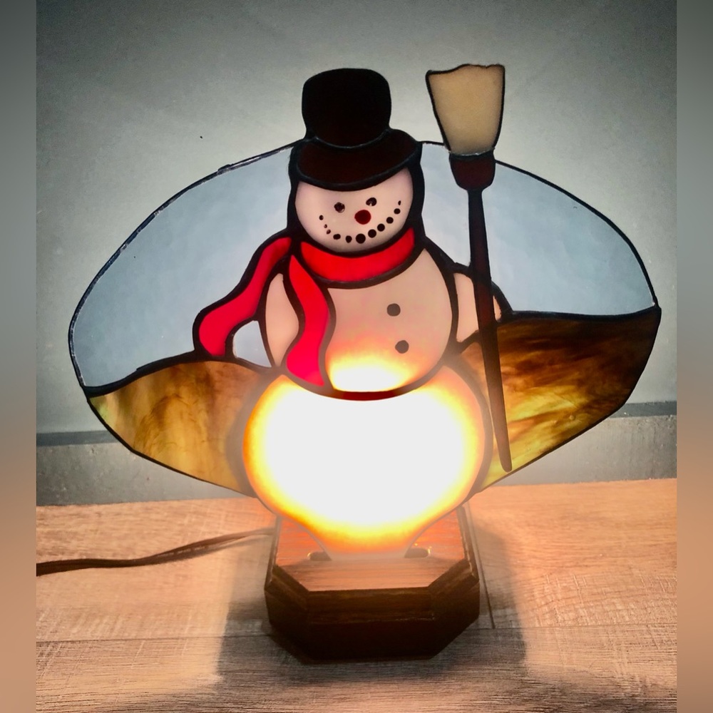 Tiffany Style Lighted Tabletop/ Window Holiday Panels